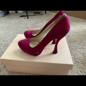 Pink platform Prada heels